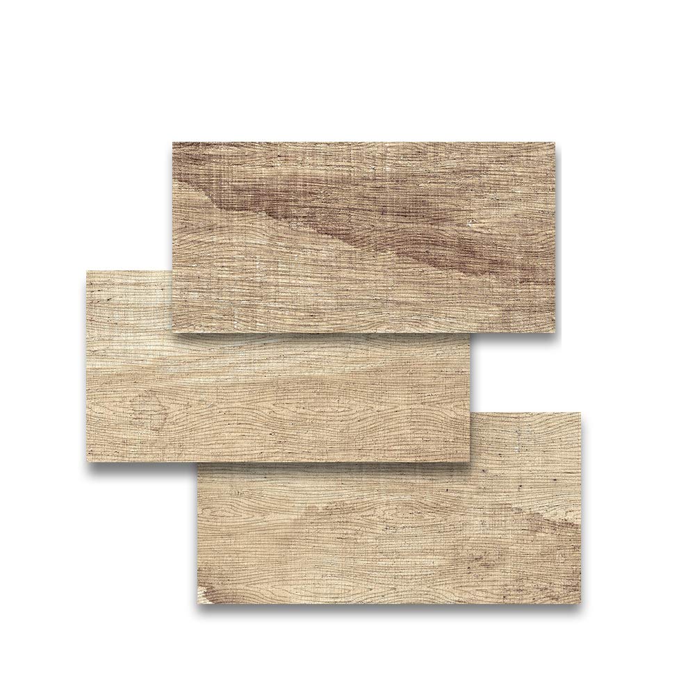 Wooden Effect Wall Sticker for TV Walls/Sofa Background Bedroom Kitchen Bathroom Wall Decor,Tile Transfers Sticker for Home Decor, Peel & Stick self-Adhesive Splashback Tile Decals, 27 pcs