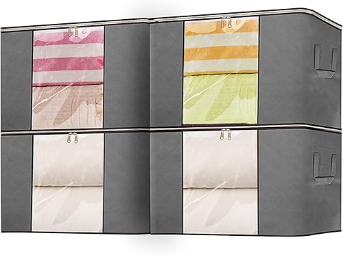 Organizador de almacenamiento de juguetes de 60 L contenedor de almacenamiento de ropa organizador de armario para ropa debajo de la cama