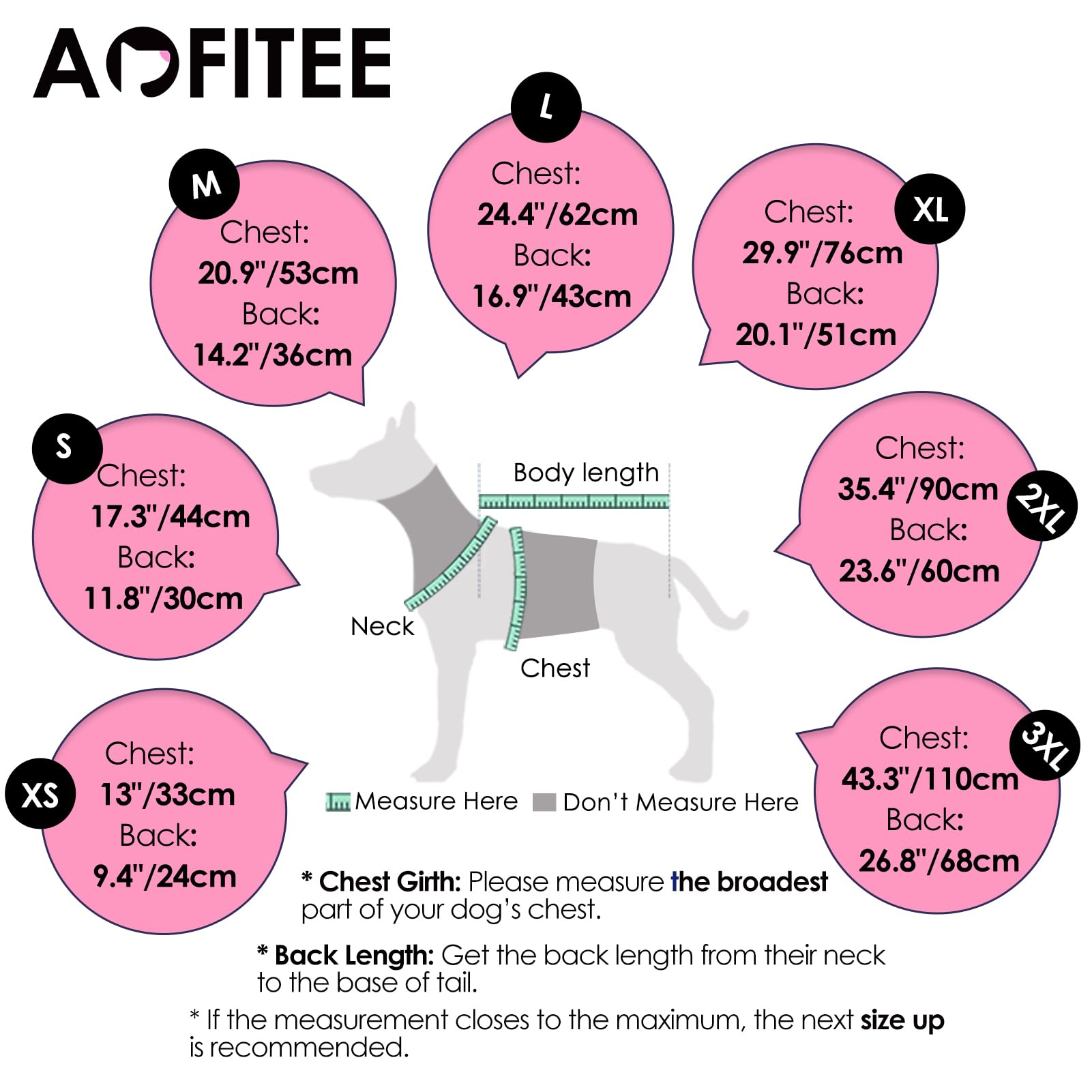 AOFITEE Dog Coat, Warm Dog Jackets for Large Dogs Reflective Turtleneck Dogs Winter Coat with Harness Built in - Image 4