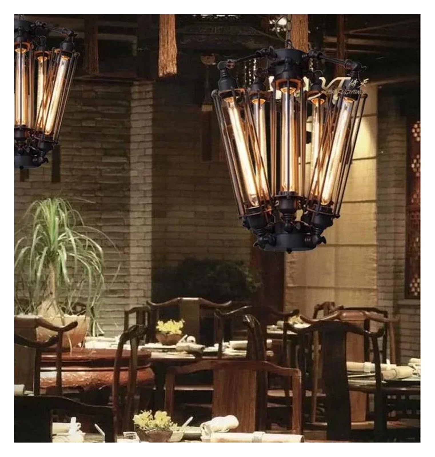 Generico Lampadari industriali retrò, luci, lampade a sospensione, Art Deco, moderne grandi e nere
