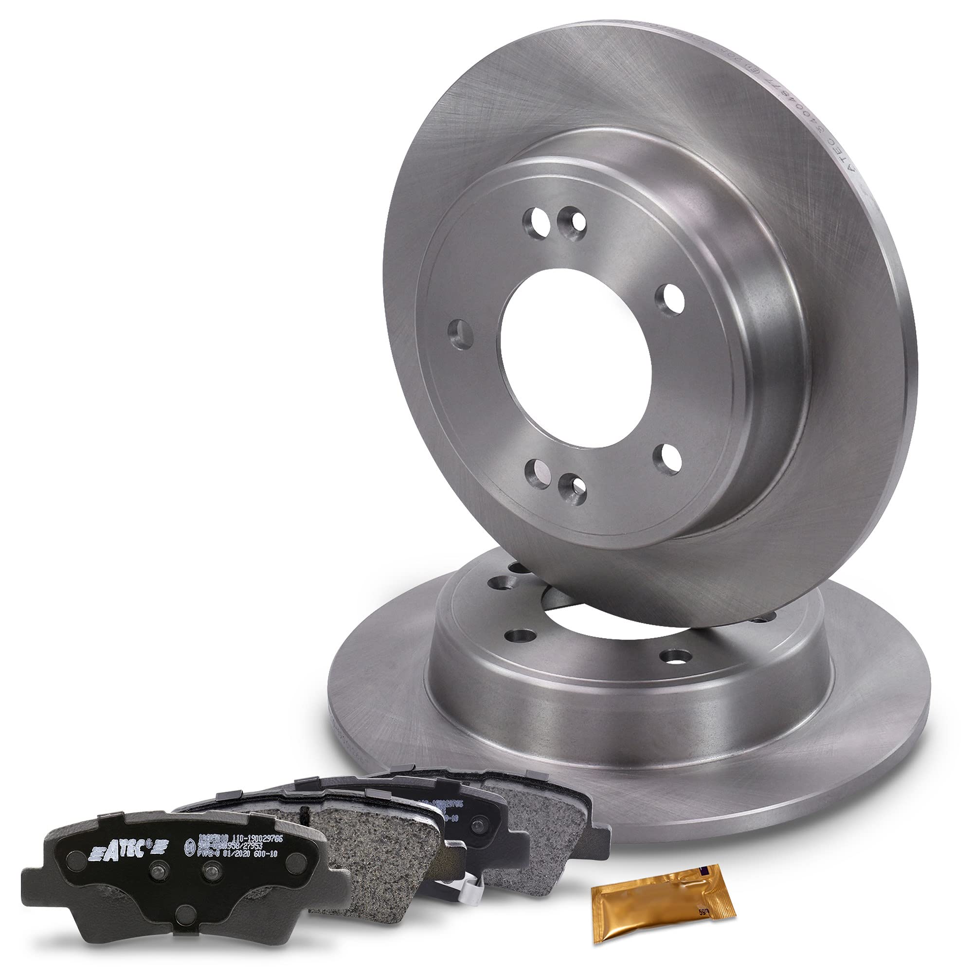 ATEC Bremsenset Hinten Für Hyundai & Kia - 262mm Scheiben + Beläge, ECE-R90