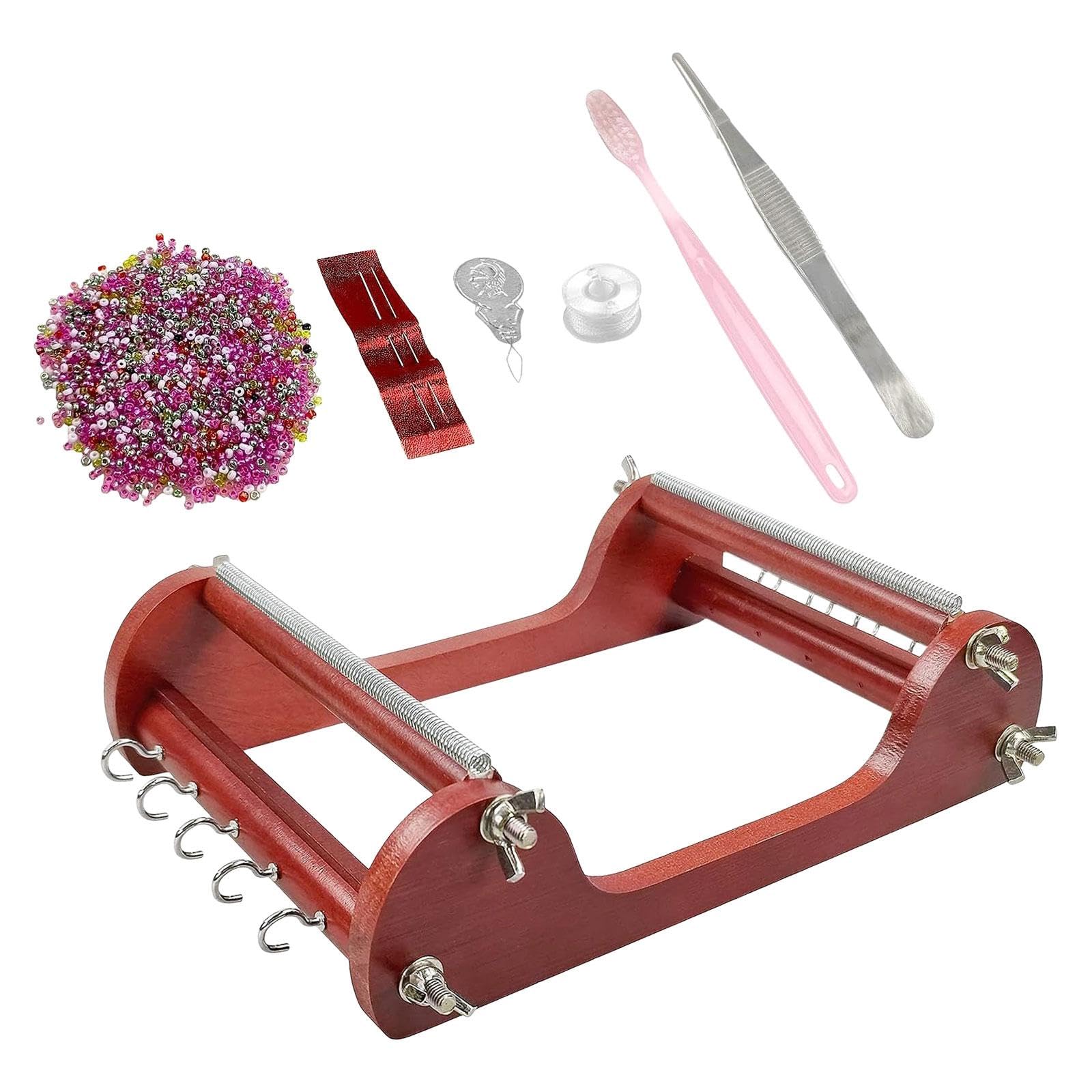 KBOLAE Kits de telar de cuentas de madera profesional para principiantes para pulseras y colgantes
