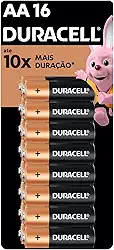 Duracell Pilha Alcalina Aa Pequena Com 16 Unidades