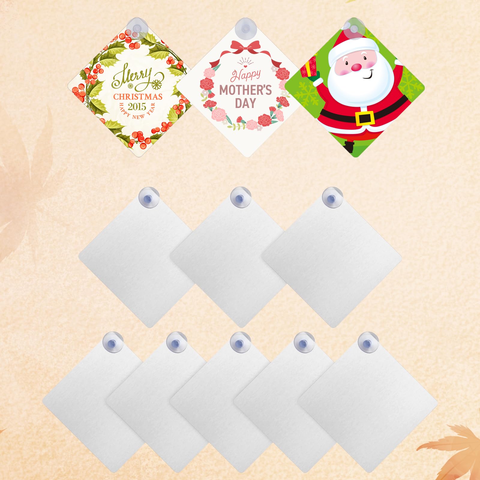 10pcs Sublimation Blank Suction Cup Sign - Image 3