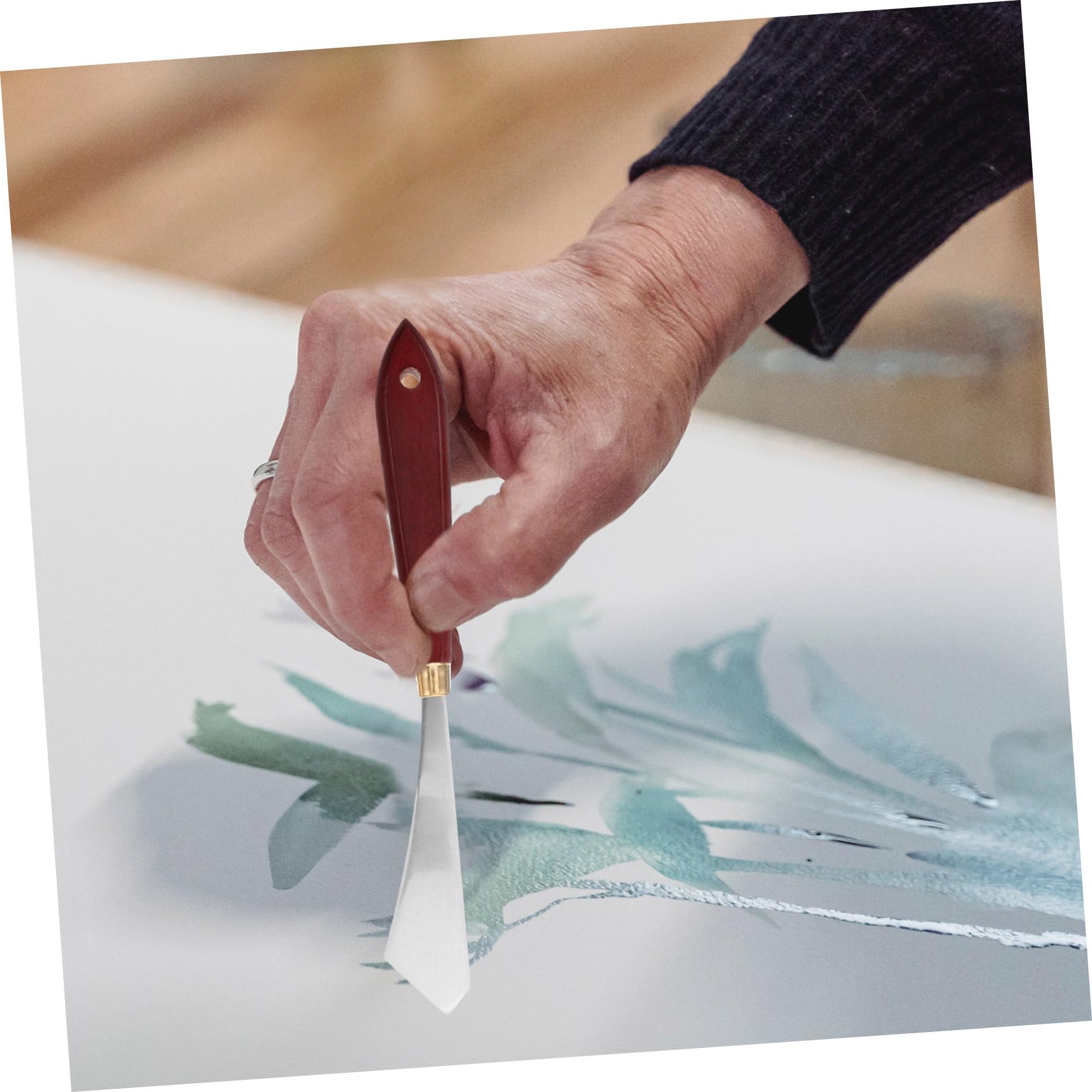 Housoutil 2 Ensembles Set De Couteaux À Peinture Outils Art pour Mélanger Étaler Peinture sur Toile Accessoires Pratiques pour Artistes 6 Pièces * 2
