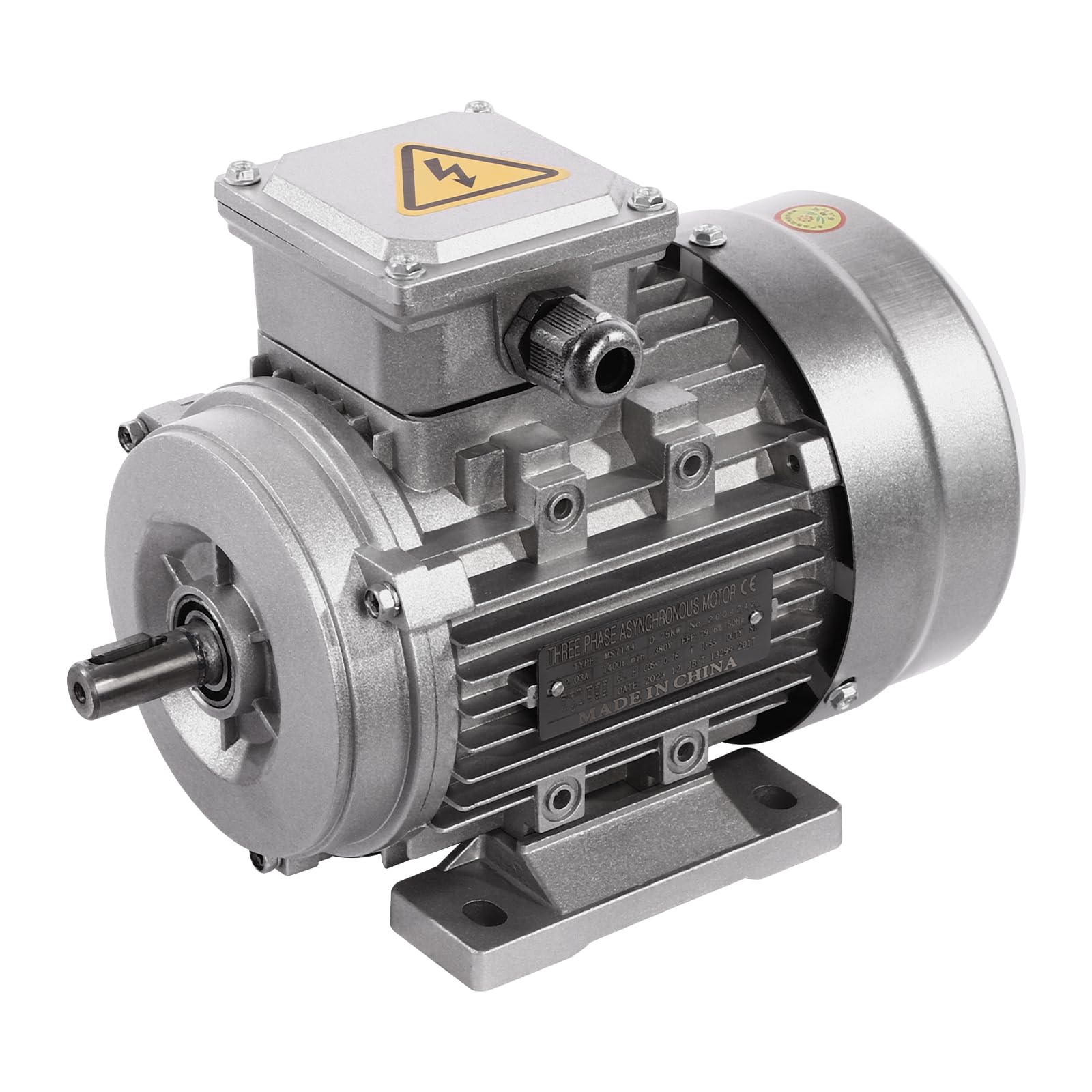 Motore elettrico, 380 V, 3 fasi, motore asincrono, 0,75 KW, motore trifase, 1400 giri/min, classe di protezione IP55, motore industriale per macchine e impianti