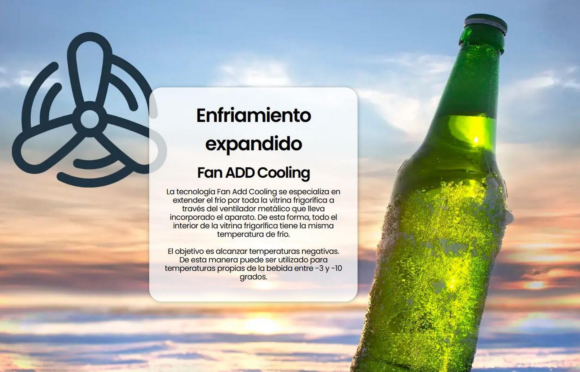 INFINITON Vitrina Frigorifica FTS-90L85NEG, 90 Litros, Altrua 83 cm, Fan ADD Cooling, 3 Estanterias, Led Interior, Doble Cristal, negro, E