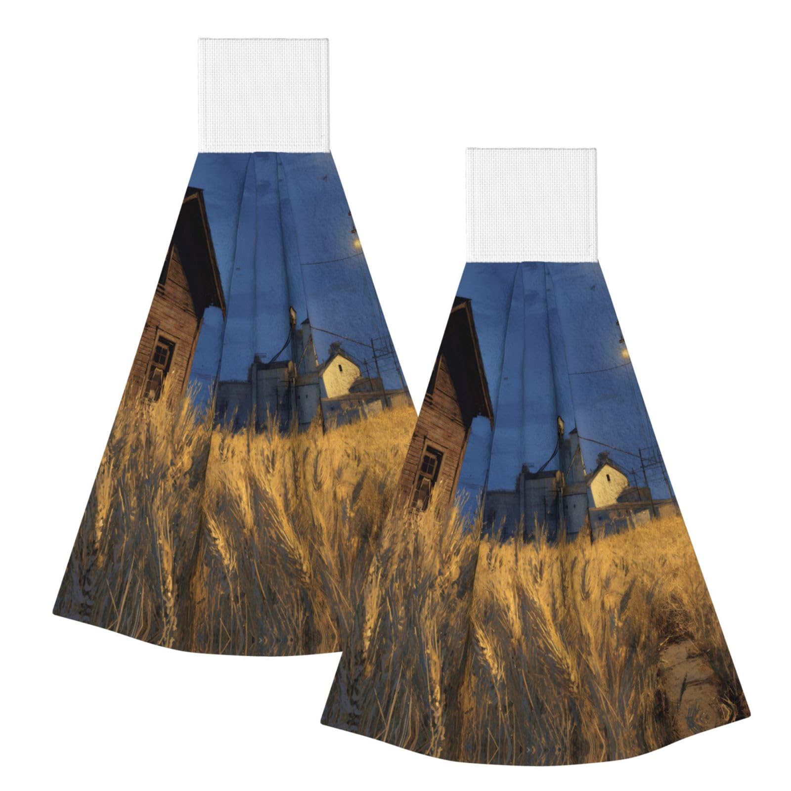JUANYQME Wheat Printing Hanging Coral Fleece Towel Super Absorbent Soft Towel, Fluffy And Light Quick-Drying Noodles.
