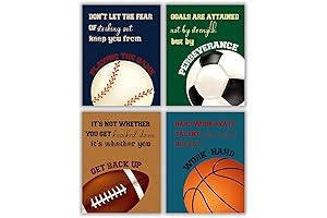 Inspirational Quote Sports Poster, A Motivational Posters for Kids Boys