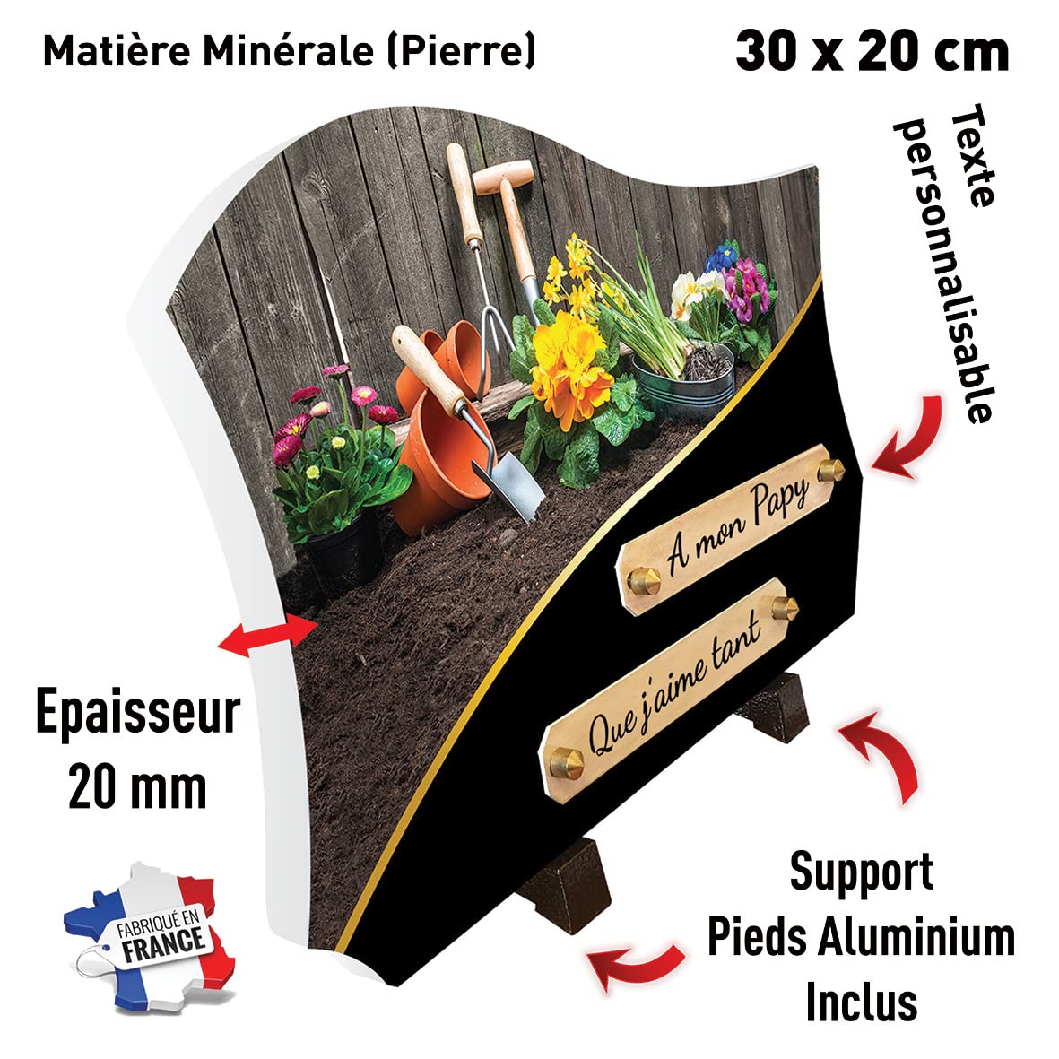 Plaque funéraire Le Jardin