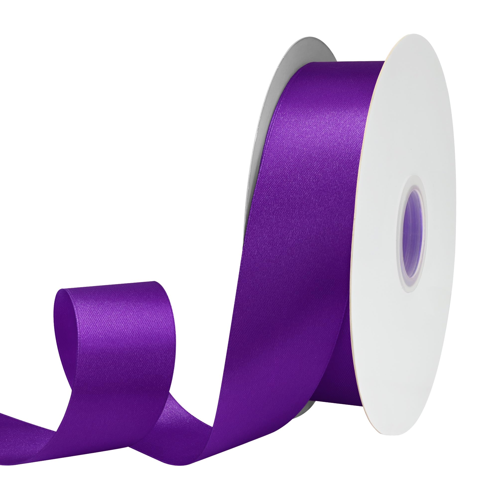 GTYBOVA 1-1/2 Inch x 100 Yards Ribbon Double Face Purple Satin Ribbon Polyester Fabric Ribbon Multiple Colors Available Ideal for Gift Wrapping Crafts
