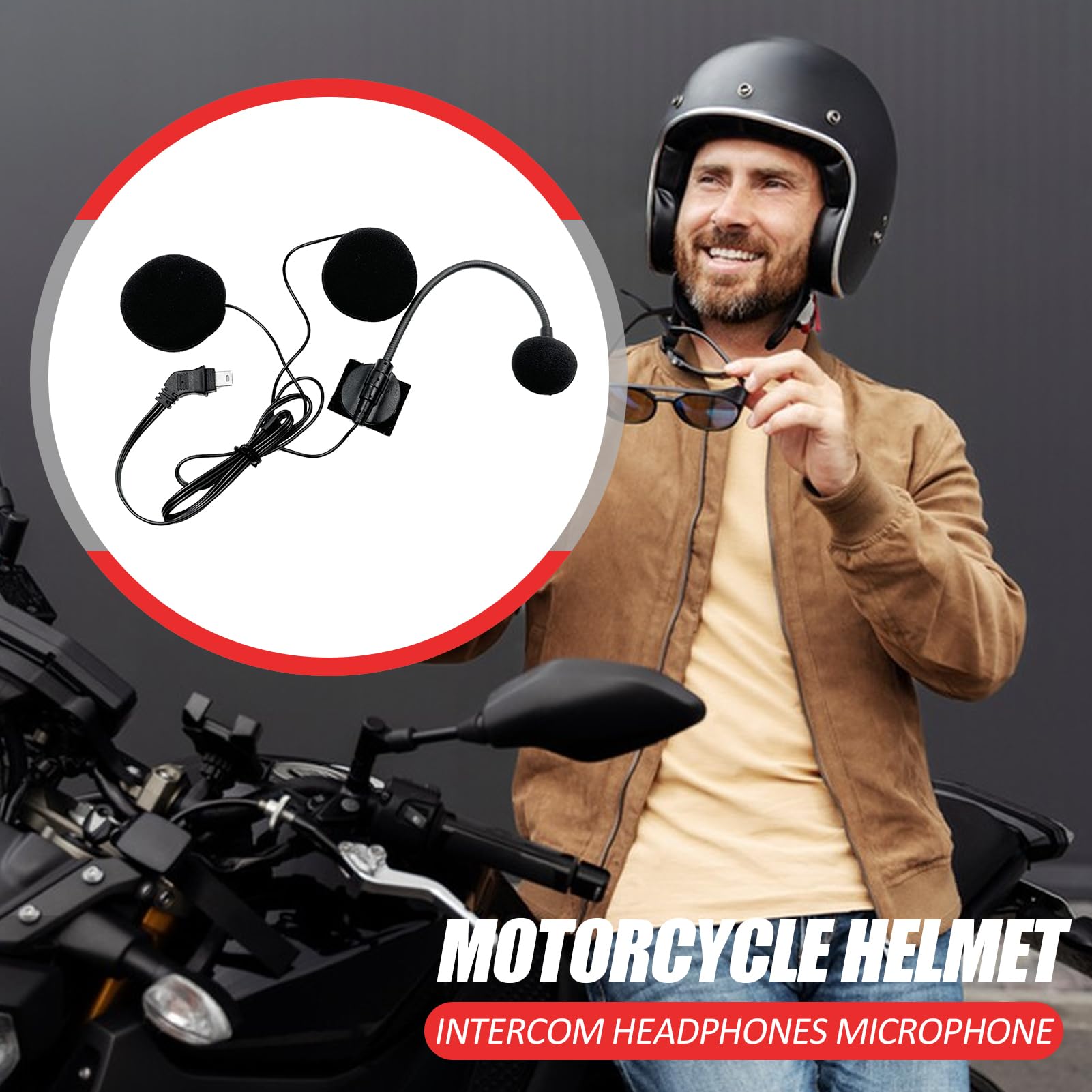 Amazon.co.jp: Imtrub ヘルメットインカムマイク,バイク用ヘルメット