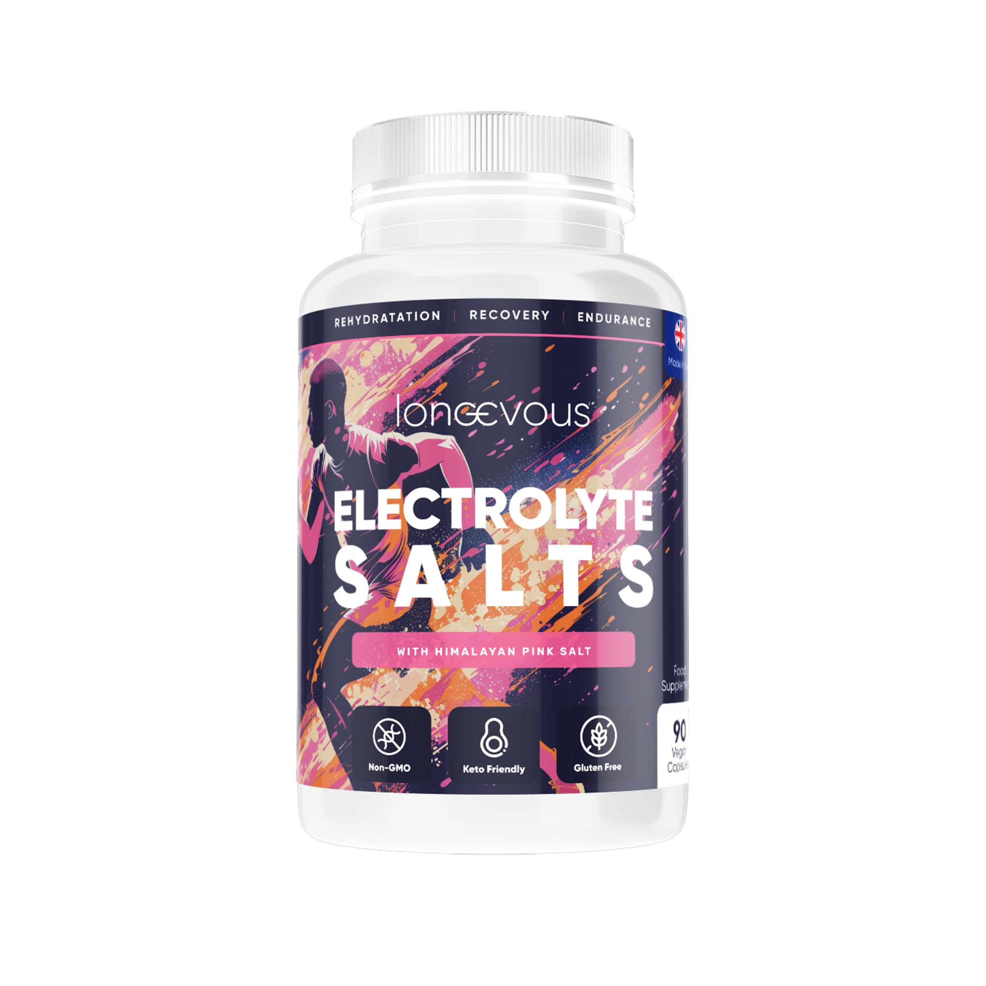 Electrolyte Capsules for Clean, Balanced Hydration | Himalayan Pink Salt, Magnesium, Potassium & Calcium | with Vitamin D3 & B6 | Sugar-Free, Keto & Fasting Friendly | 90 Capsules
