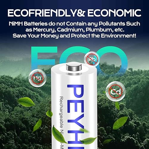 Miniatura 5 de Baterías AA recargables de 1500 mAh, batería solar AA NiMH de 1.2 V para luces solares al aire libre y dispositivos domésticos, alta capacidad