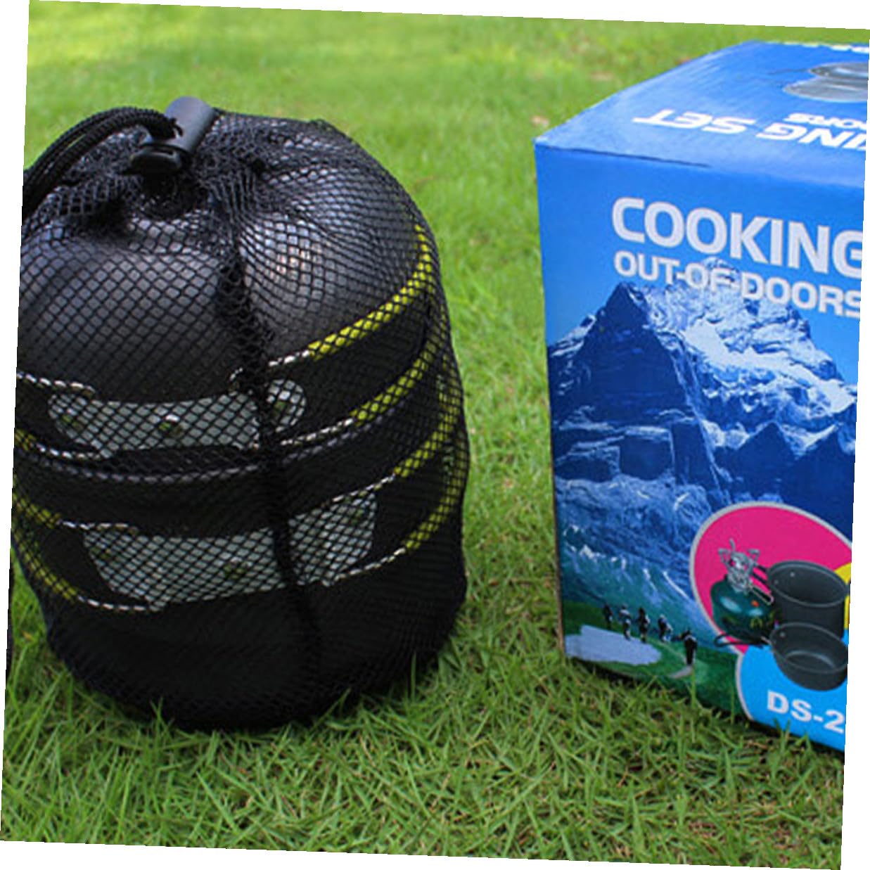 GALPADA Kit de Cocina para Acampar de Utensilios de Ollas Plegables Herramientas Portátiles para Camping para Picnic y Excursiones de Personas