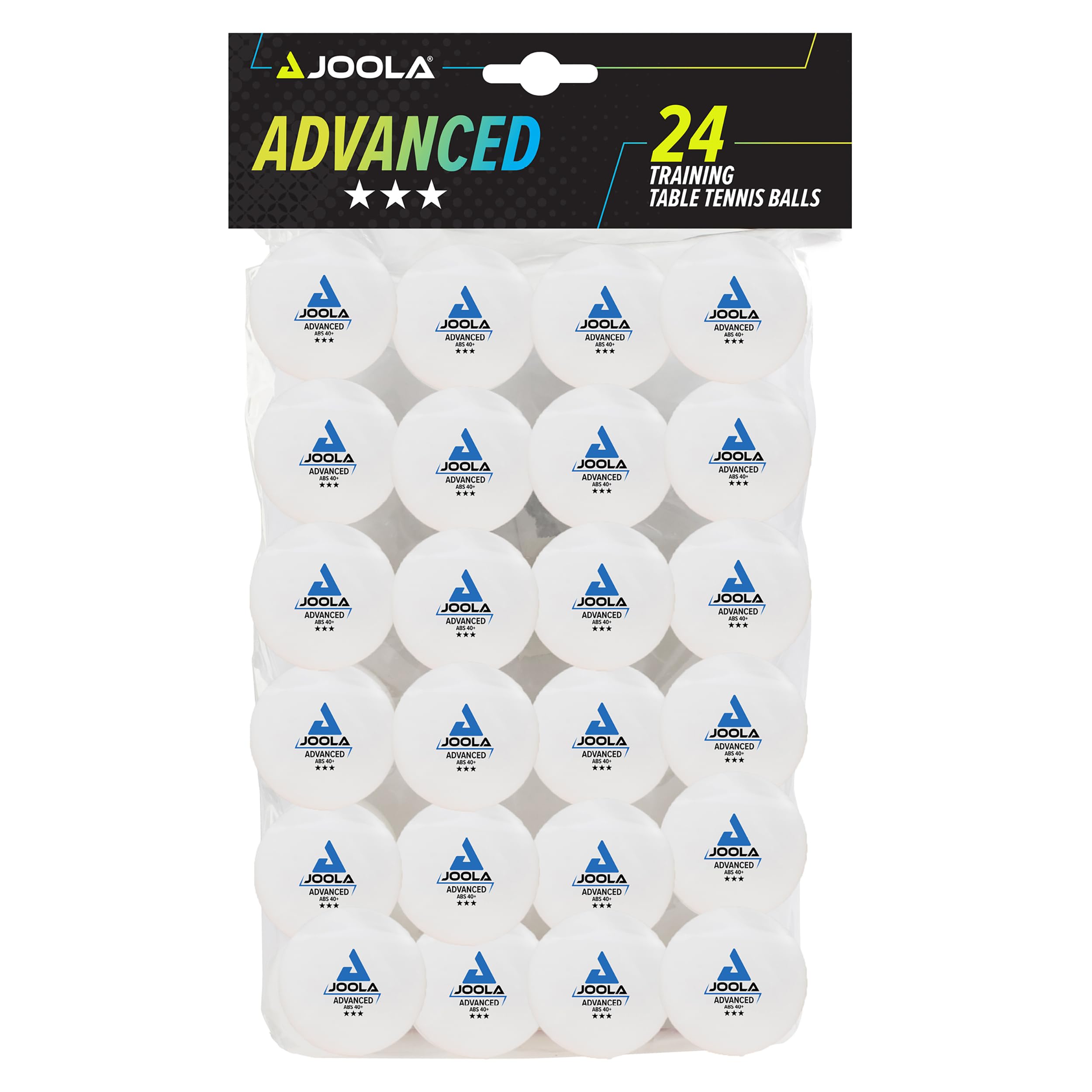 JOOLATischtennisbälle 3 Sterne Training Advanced 40+ mm Durchmesser Premium Tischtennis Bälle