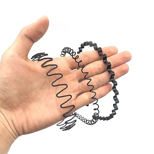 Miniatura 6 de 6 diademas de metal para hombres y mujeres, diademas onduladas, bandas elásticas unisex, antideslizantes, elásticas, flexibles, para el cabello