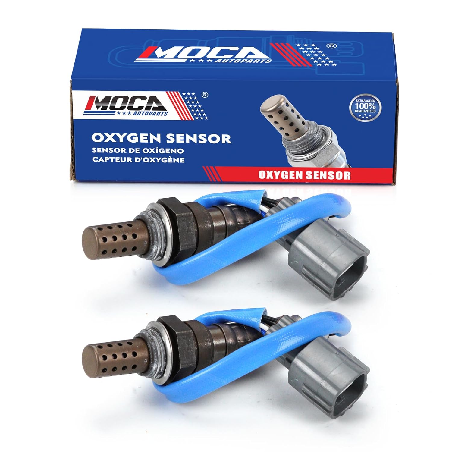 MOCA 4X Downstream & Upstream Oxygen Sensor fits for Lexus 2005-2007 LX470 4.7L, for Toyota 2005-2007 Land Cruiser 4.7L, 2005-2007 Sequoia 4.7L, 2006 Tundra 4.0L, 2005-2006 Tundra 4.7L