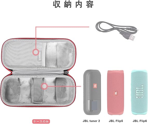 Storage Case for JBL Flip 7/Flip 6/Flip 5/Flip 4/Essential 2 Bluetooth Speaker Black