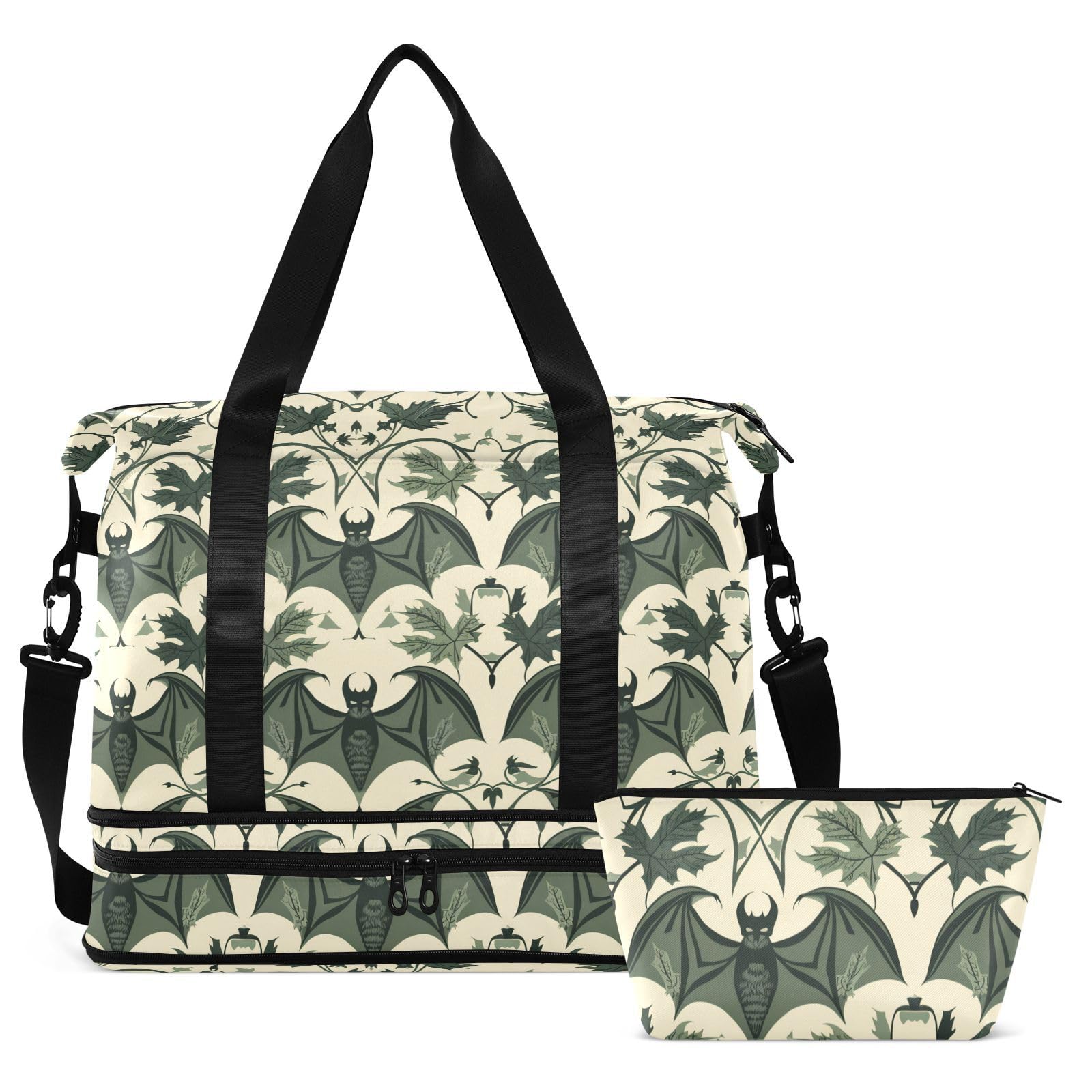 William Morris Sac de voyage imperméable avec poche humide et sangle réglable pour la randonnée Vert