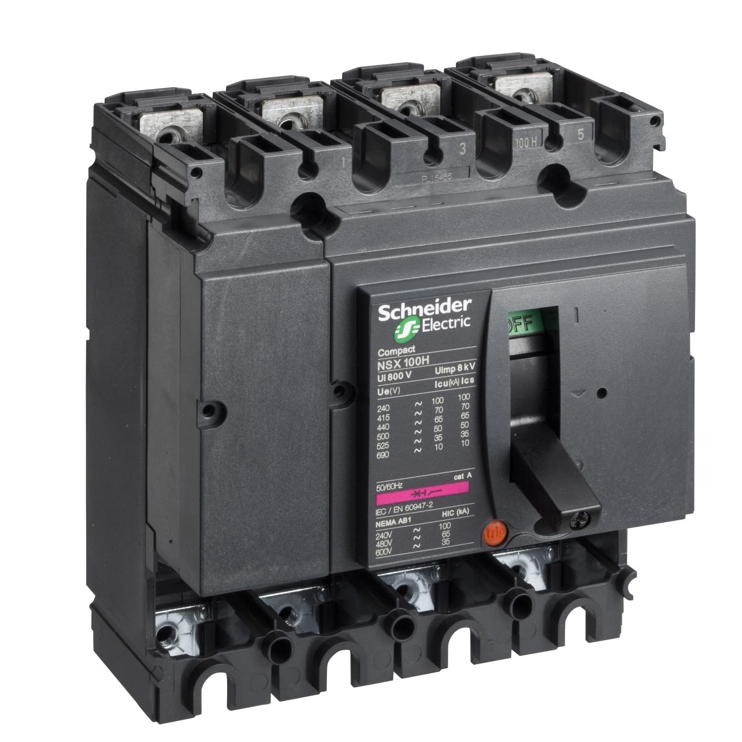 Schneider LV429015 Compact NSX100B interrupteur 4p sans déclencheur