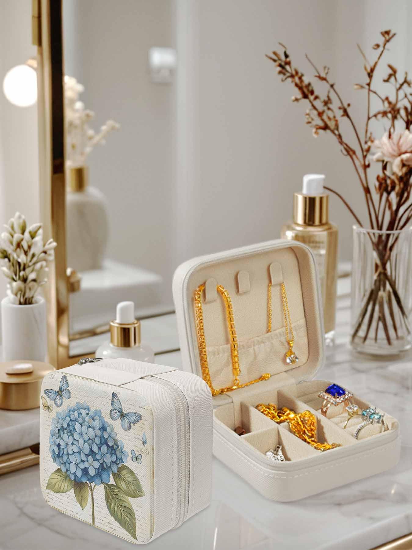 Amazon.com: Blue Hydrangea Jewelry Organizer and Storage Box
