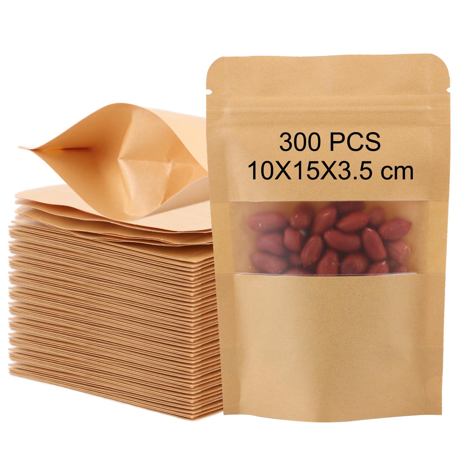 Sacs en papier kraft hermetiques de 10x15 cm pour preserver le cafe