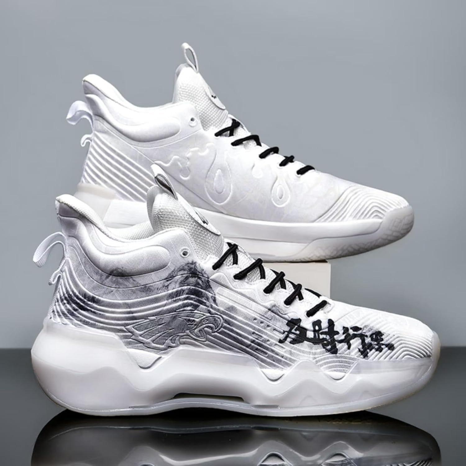 Womens Noctilucent Colorful Painting Basketball Shoes Casual Fashion High Top Lace Up Running Sneakers Tennis Outdoor Sport Shoes