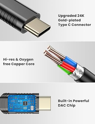 Miniatura 5 de Auriculares USB C para iPhone 15 Pro Max iPad 10 Google Pixel 8 7A 7 6 6A, auriculares cómodos con cable tipo C para mujeres de orejas pequeñas para