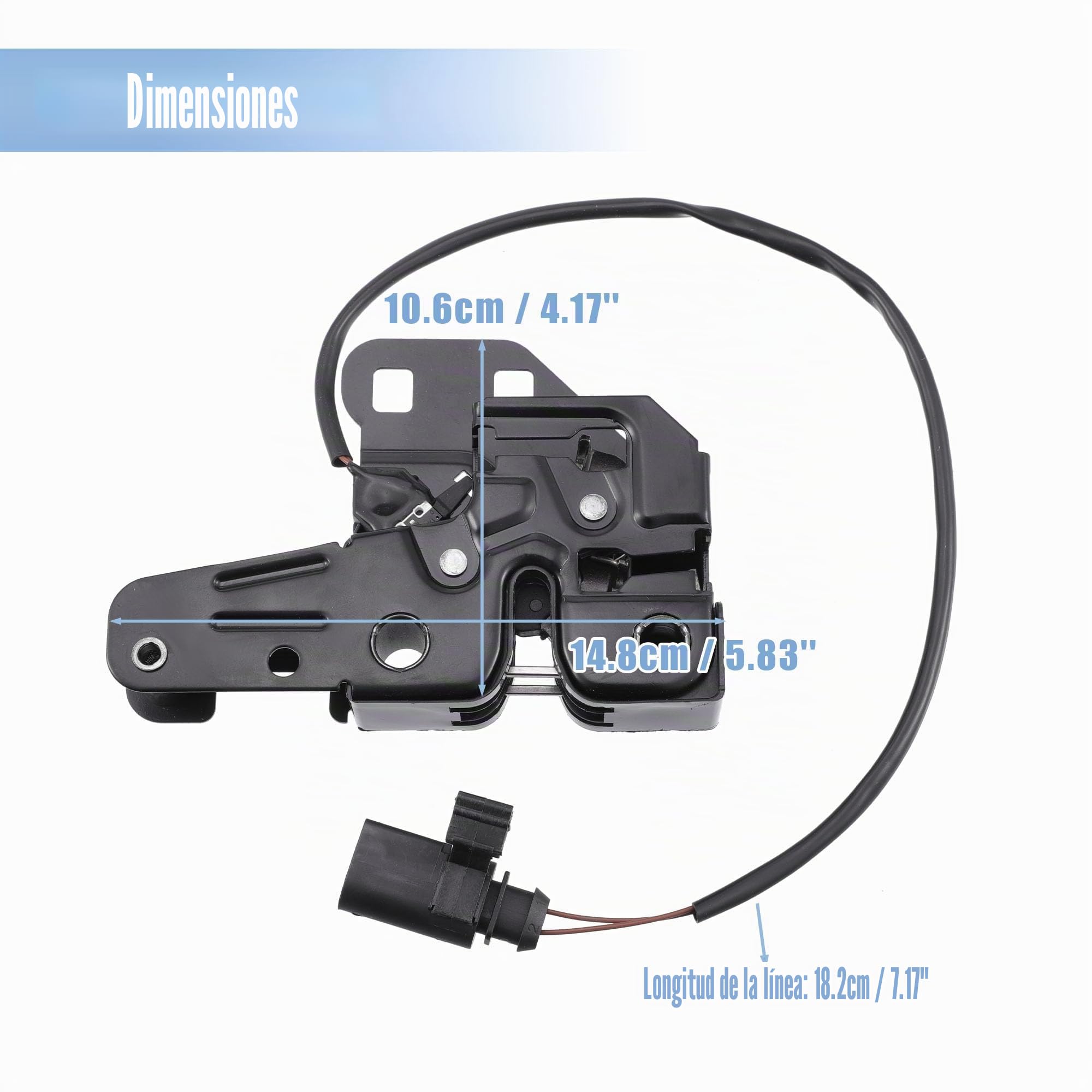 X AUTOHAUX Motor Capó Pestillo Para Audi A4 2002-2009 1pc Negro | Para Audi S4/RS4 2004-2009, OE:8E0-823-509-D,8E0-823-509-A,8E0-823-509-B,8E0-823-509-C, Material:Plástico