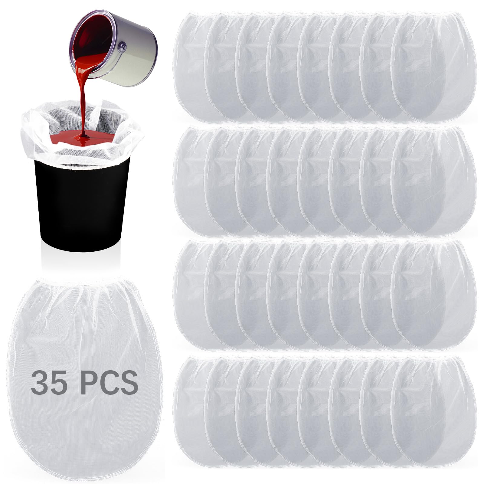 Paint Strainer Bags - 35 Pack for 5 Gallon Buckets -1