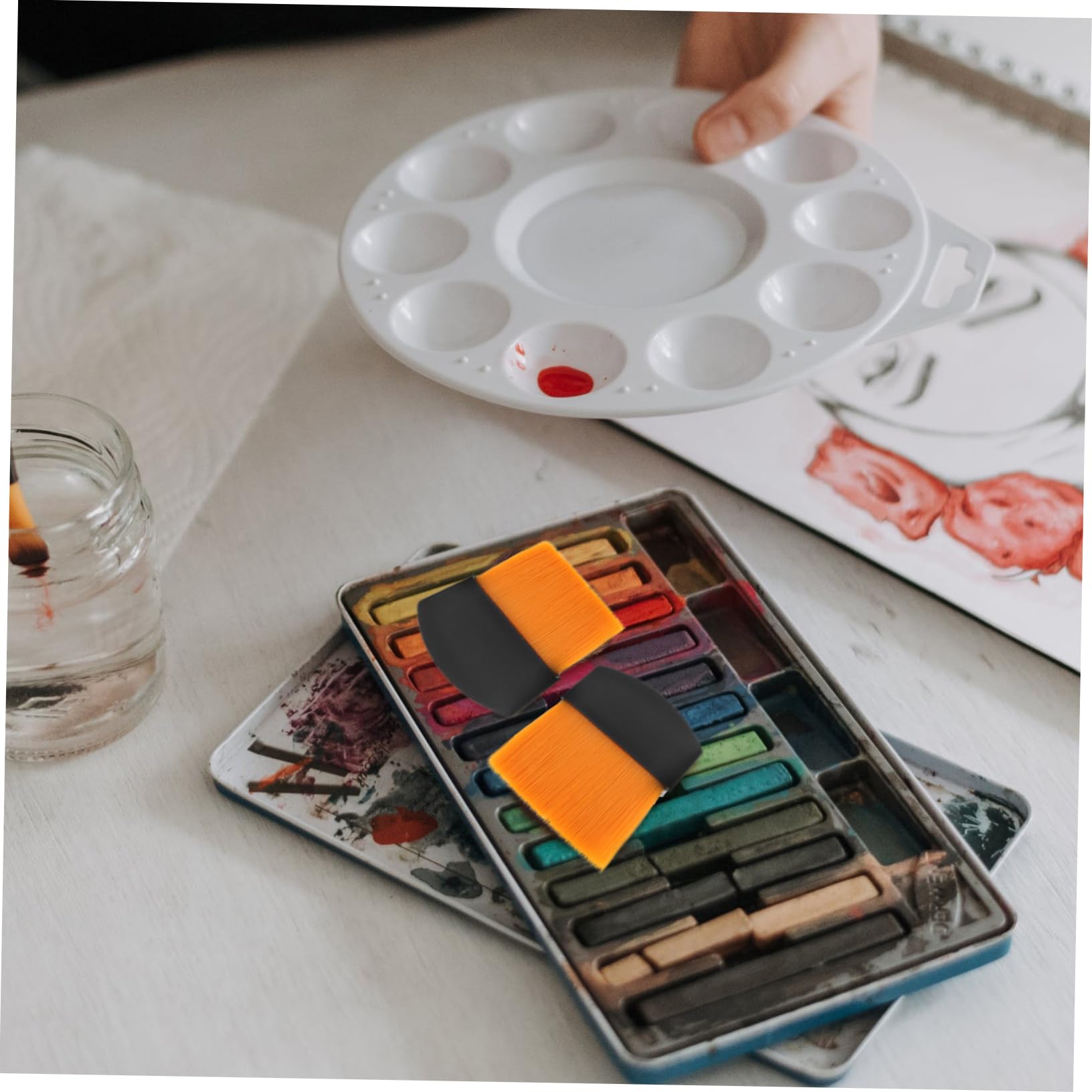 OSALADI 5 Series Pincel para Pintar Miniaturas Mini Pintura Acuarela Profesional Pintura Pequeña Suministro De Dibujo Suministro De Pintura Accesorio De Pintura Accesorio De 10 Piezas x 5