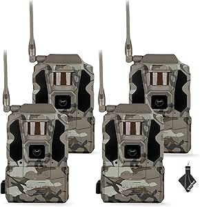 TACTACAM Reveal Ultra Cellular Trail Camera – 4K Photo, 1080P Video, Live Streaming, GPS, Low-Glow/No-Glow Flash, LTE + Cleaning Cloth | (4PK) asin的图片