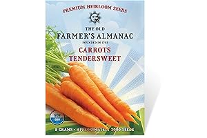 The Old Farmer's Almanac Heirloom Organic Carrot Seeds (Tendersweet) - Non-GMO, Planting Seeds Approx 2,600