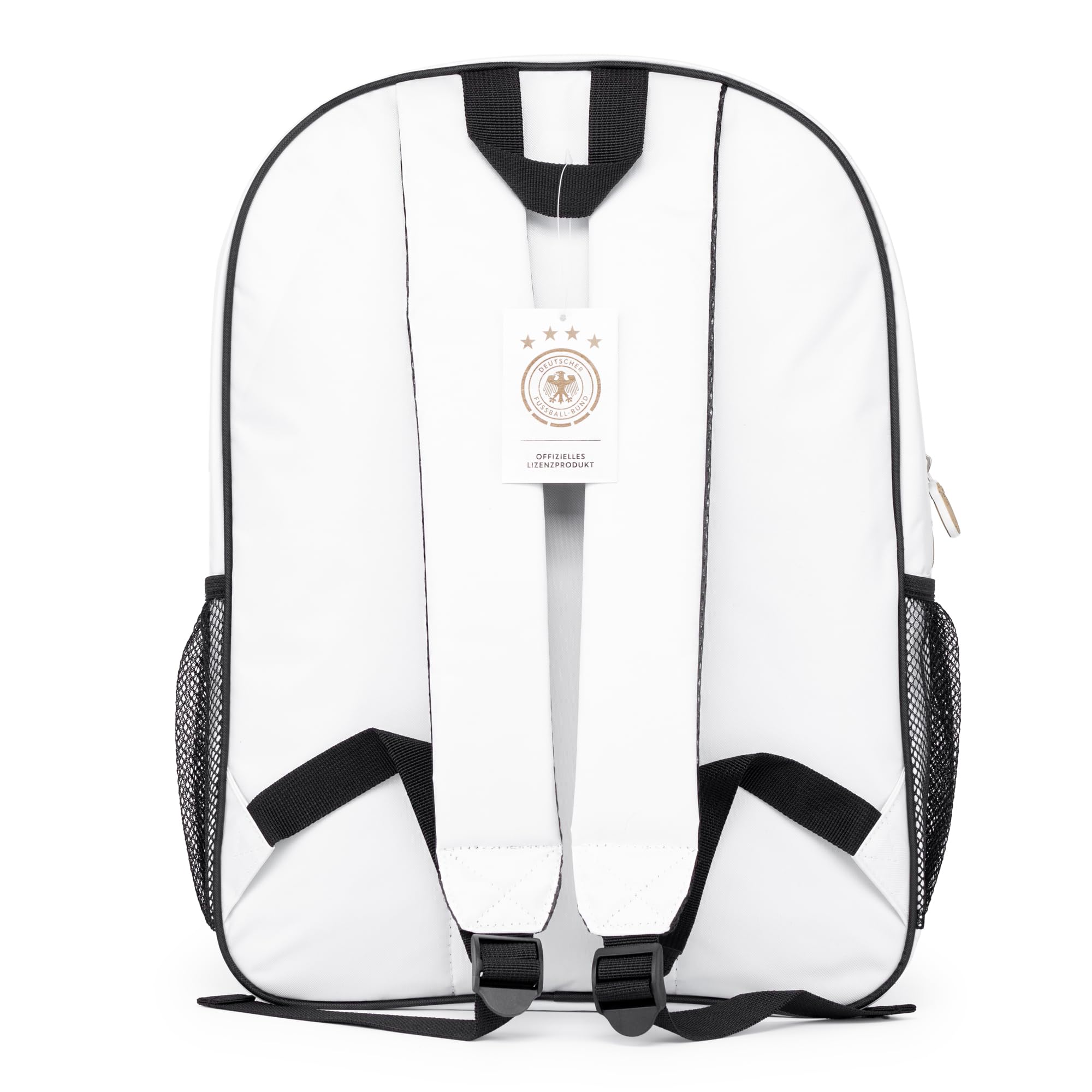 Offiziell Lizensierter DFB Rucksack – Retro-Design Fußballtasche mit Logo-Reißverschluss – Ca. 19L Kapazität Sportrucksack für Schule, Fitnessstudio & Reisen (44cm x 33cm)