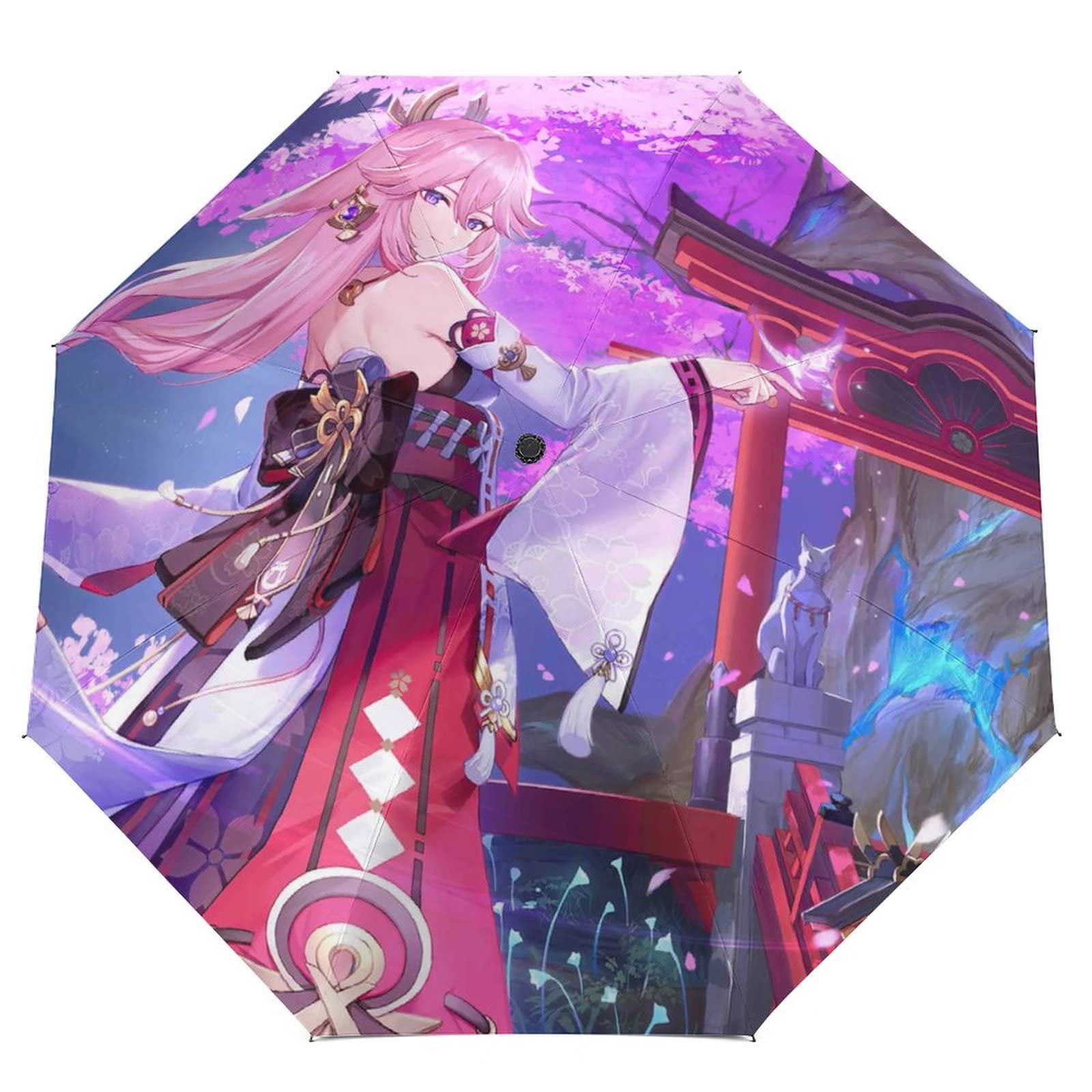Amazon | 逆さ傘 かわいいキャラクター柄 原神 八重神子 美少女