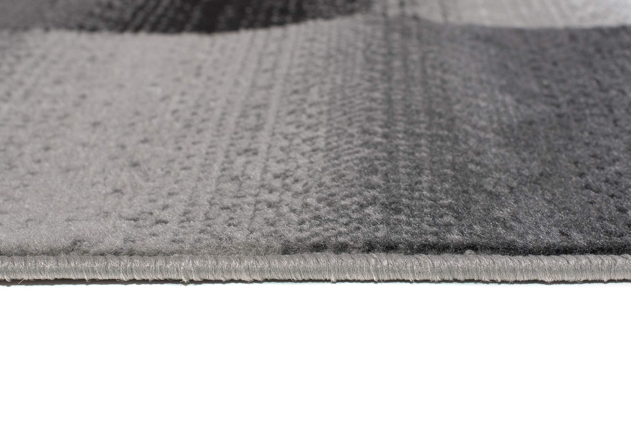 Carpeto Grand Tapis Salon 250x300cm Anthracite Gris Géométrique Doux