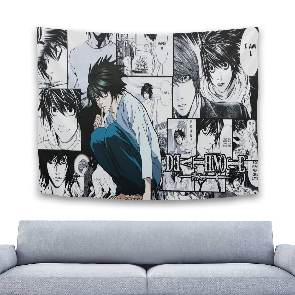 Amazon.co.jp: タペストリー 壁掛け デスノート (5) バナー 北欧