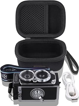 Camera Case for CHUZHAO Vintage Mini Digital Camera,Compatible with Portable TLR Style Retro Compact Small Pocket Autofocus Camera(Black Case)