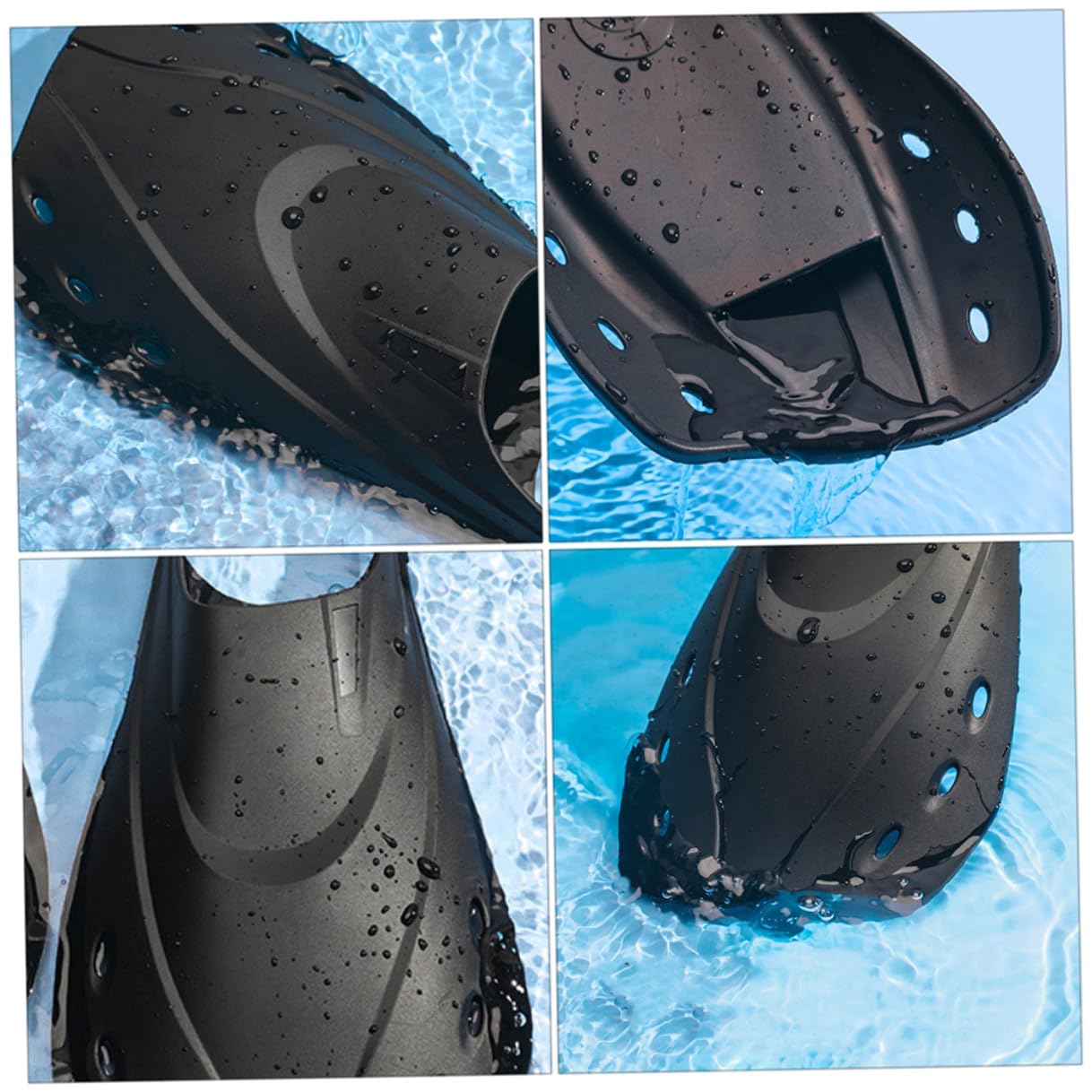 PRETYZOOM Aletas de Natación y Buceo Ajustables para Adultos, Material Ligero, Talla L, Cortas, para Entrenamiento y Snorkel, Diseño Ergonómico, Uso en Piscina y Mar