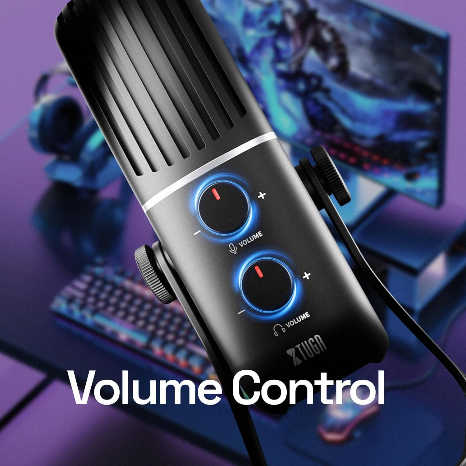 XTUGA USB Condenser Microphone (X-4) volume controls