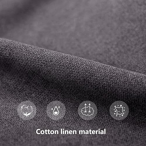 Miniatura 7 de Funda para puf gigante (sin relleno), almacenamiento de animales de peluche para adultos, tela de lino y algodón, puf, puf, sofá, tatami, sala de