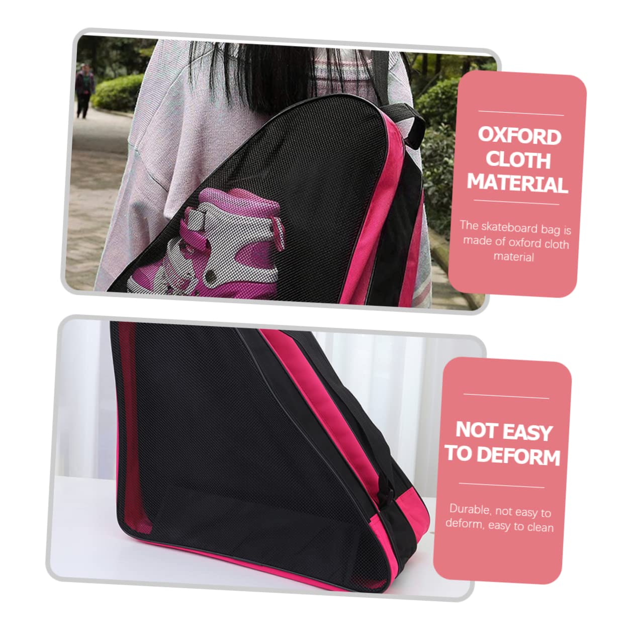 BESPORTBLE Skates Shoes Package Roller Skates Handbag Stylish Solid Skating Bag for Men/women