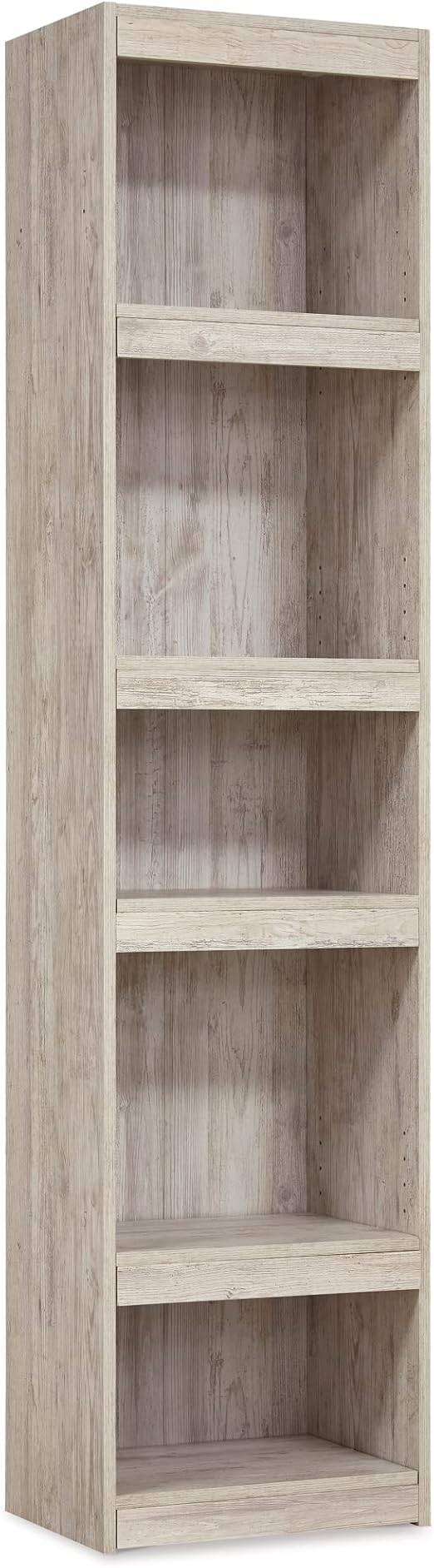 Signature Design By Ashley Willowton Coastal Entertainment Center Pier Bookcase Con 3 Estantes Ajustables, Whitewash