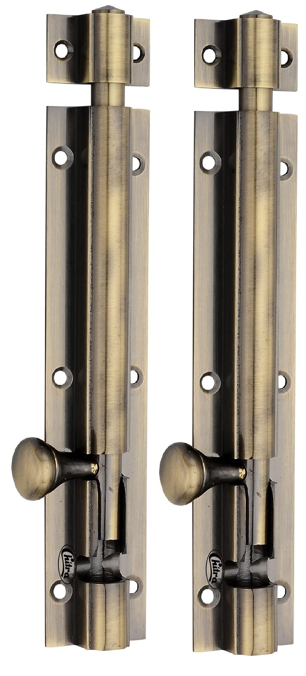 Chitra Brass Tower Bolt Pack of 2 (Antique Brass, 8 Inch)-image-1