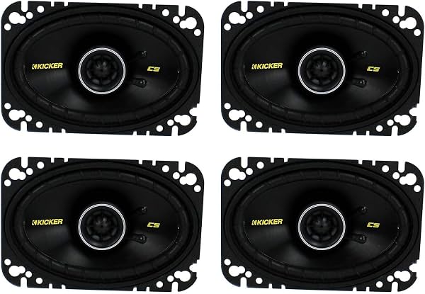 4) Nuevas Kicker 40CS464 4x6" 300W Bocinas coaxiales para auto de 2 vías CS464