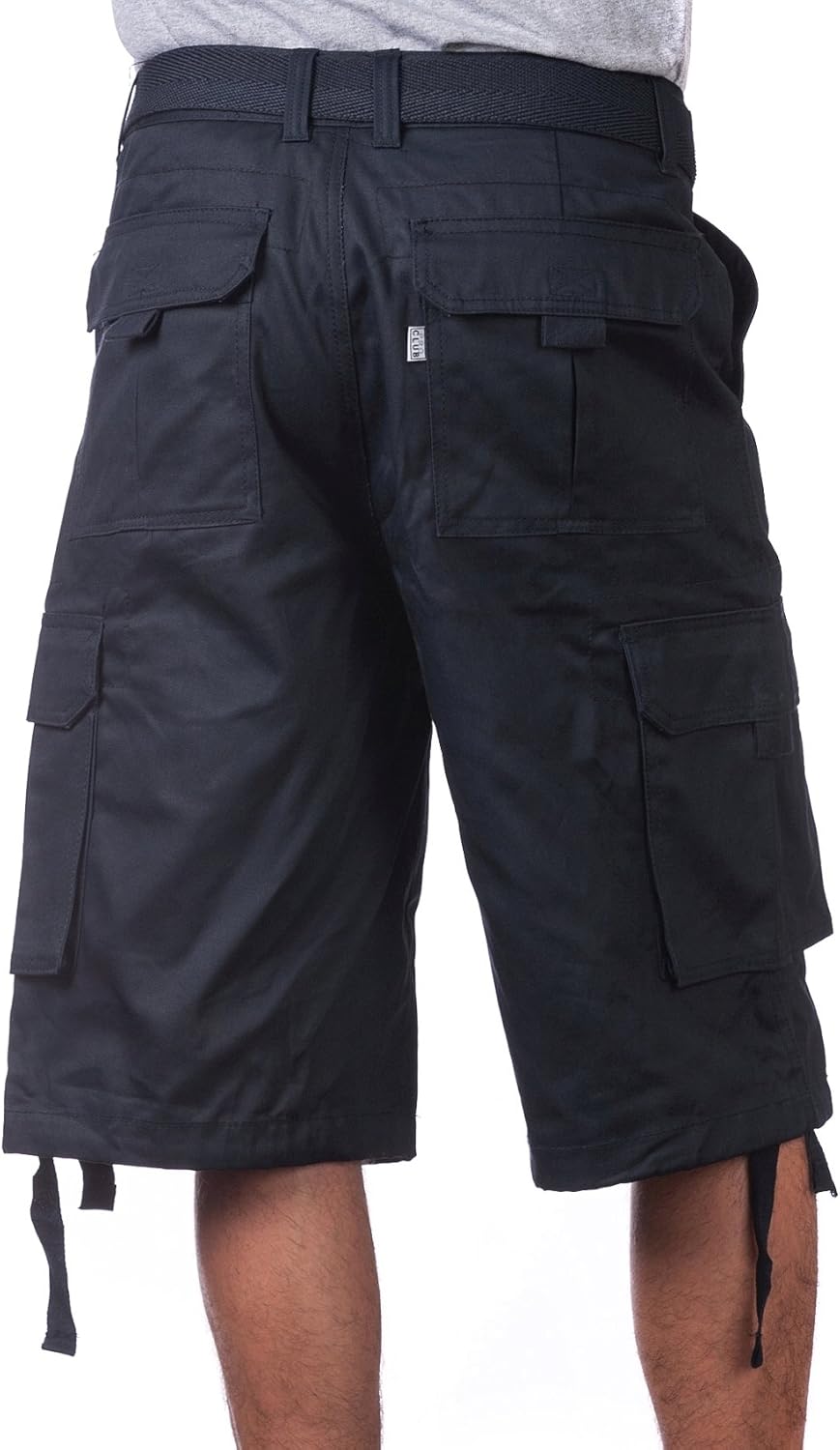 Pro Club Men's Cotton Twill Cargo Shorts with Belt - Regular and Big & Tall Sizes