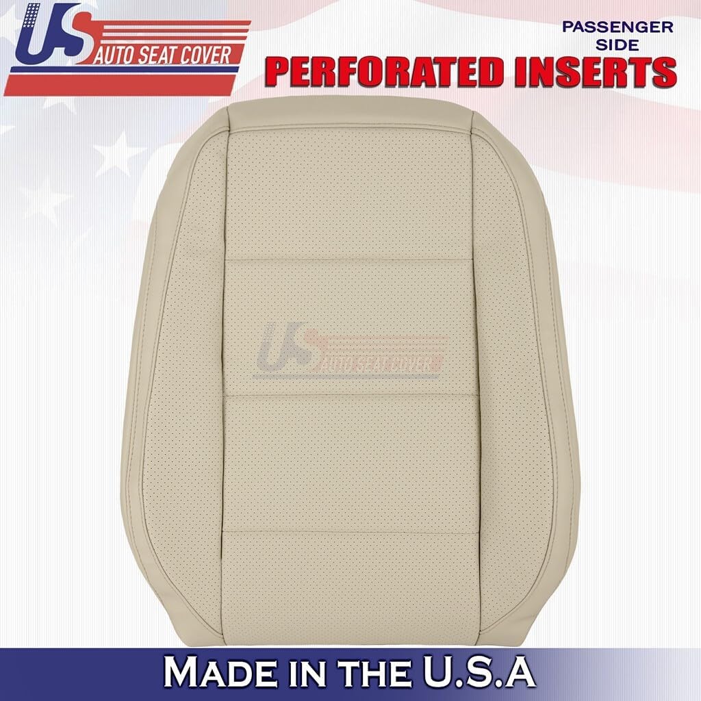 2006-2010 fits Volkswagen Jetta Passenger Top & Bottom Leather Seat Cover Tan