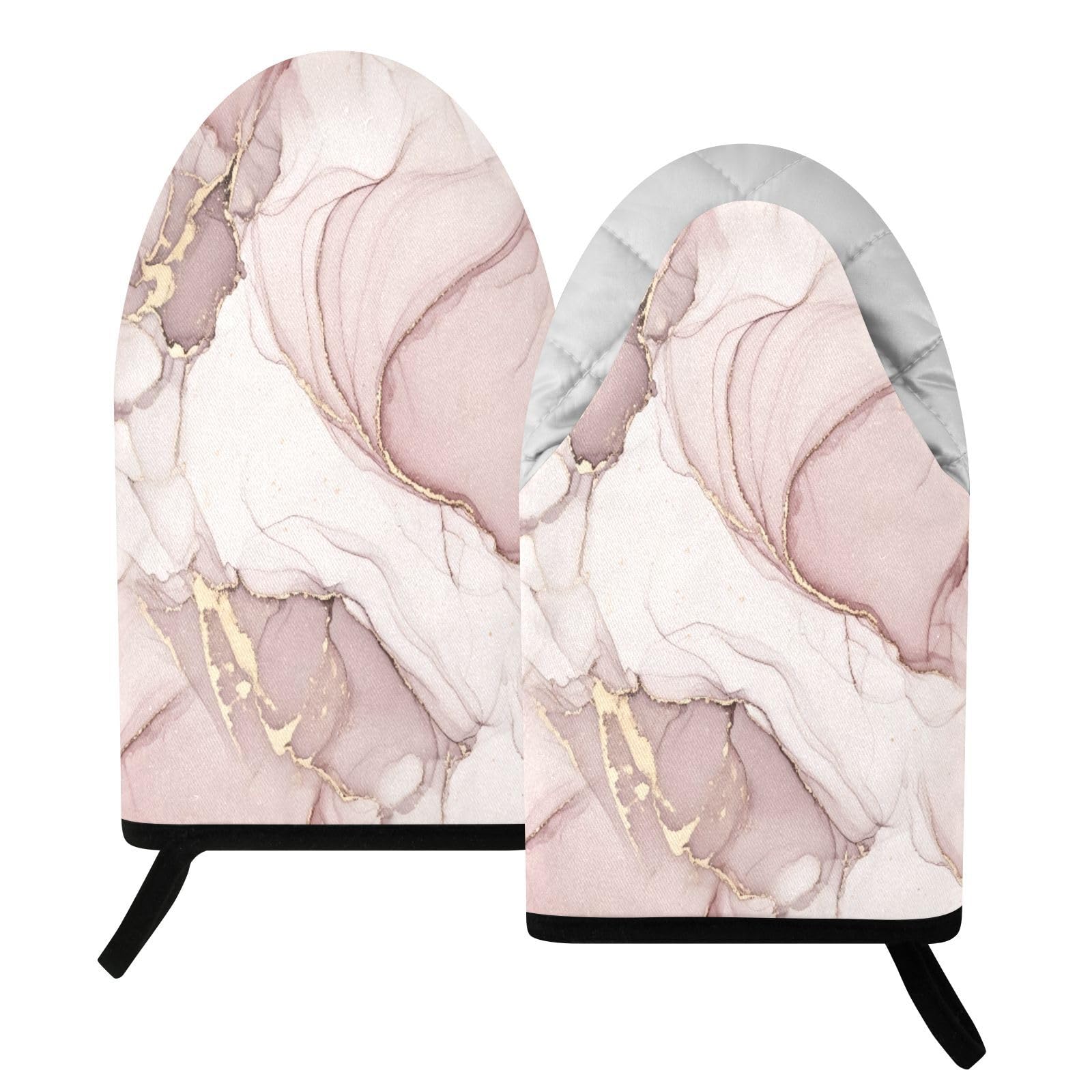 BURSTDDY Marble Oven Mitt,Heat Resistant Kitchen Mitts for Cooking