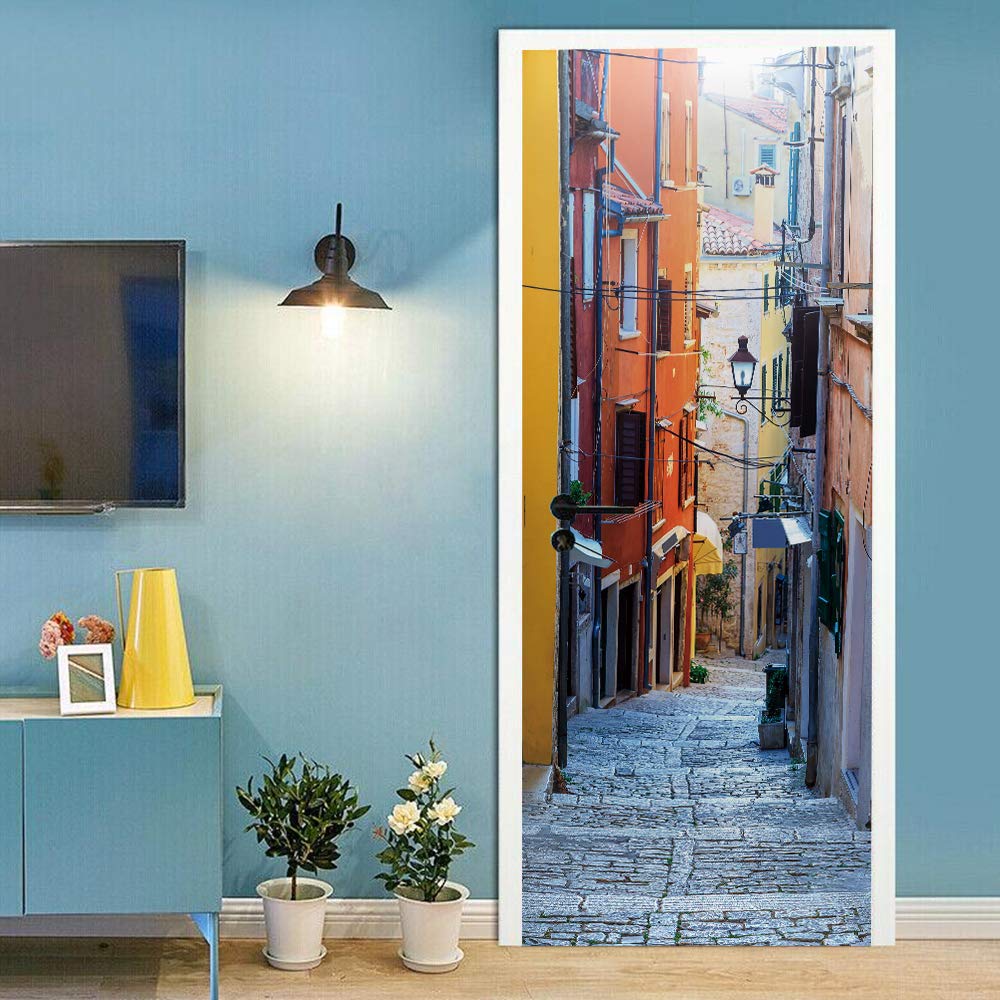 Sticker Mural 3D Escalier Et Porte - Modèle I8495 - Déco Murale Erin 2023 - Neuf